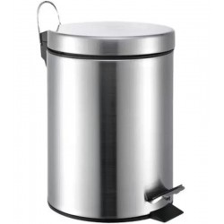 Lixeira 5 Litros 27cm Altura Em Aço Inox